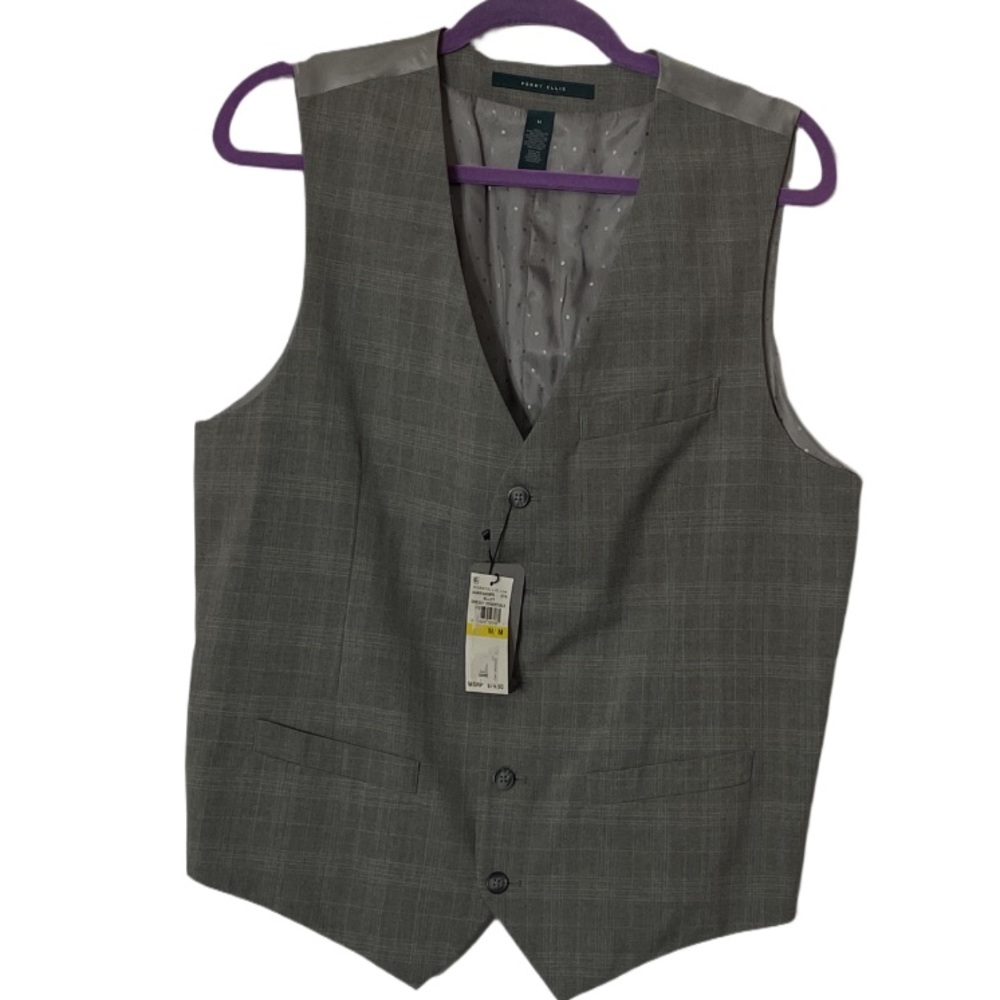 NWT Perry Ellis Gray Suit Vest